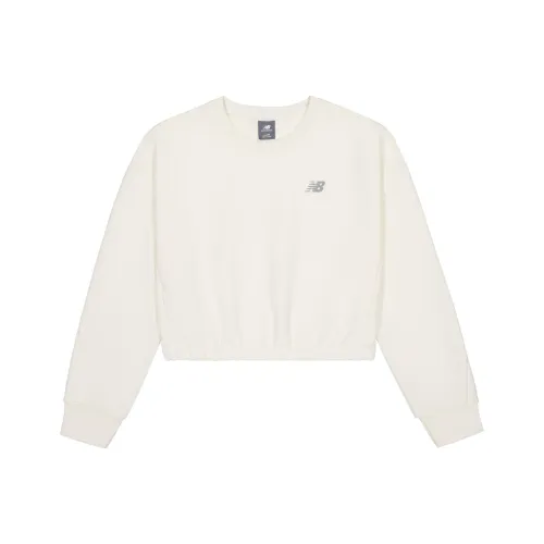New Balance NB Толстовка Женская Айвори Белый