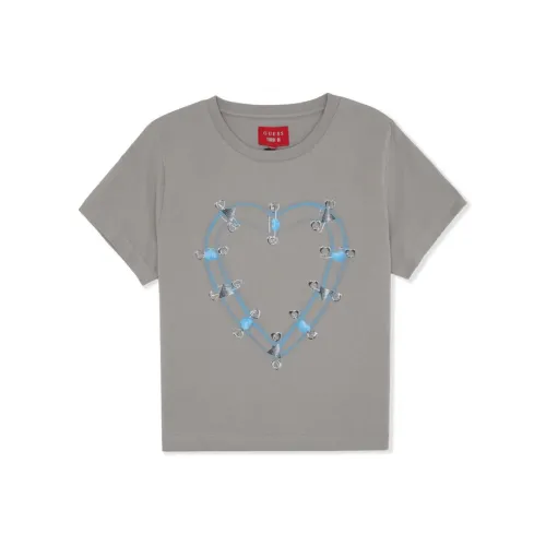 GUESS x YUEQI QI T Рубашка Женская Серого цвета