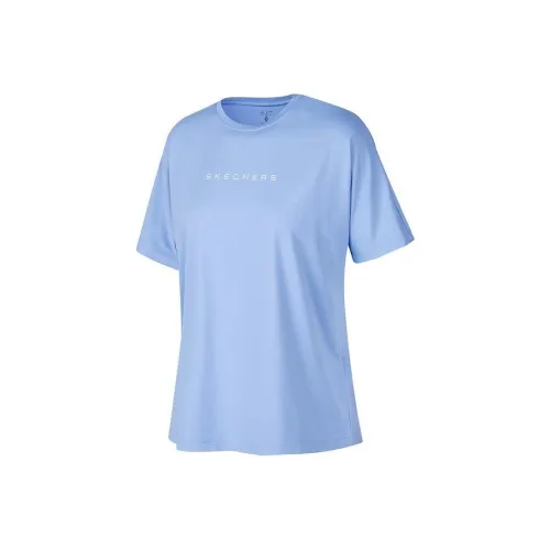 Skechers T-Shirt Женская Небесно-Синий