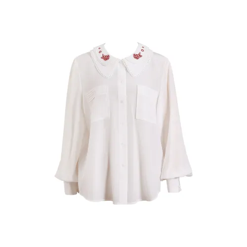 NancyCavally Белые Женские Рубашки