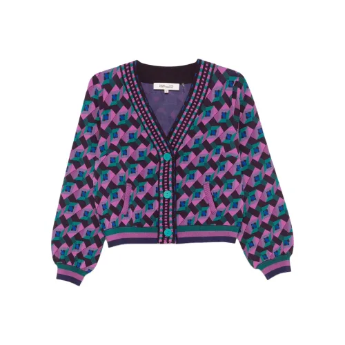 DVF Diane Von Furstenberg FW24 Трикотаж Женский Фиолетовый