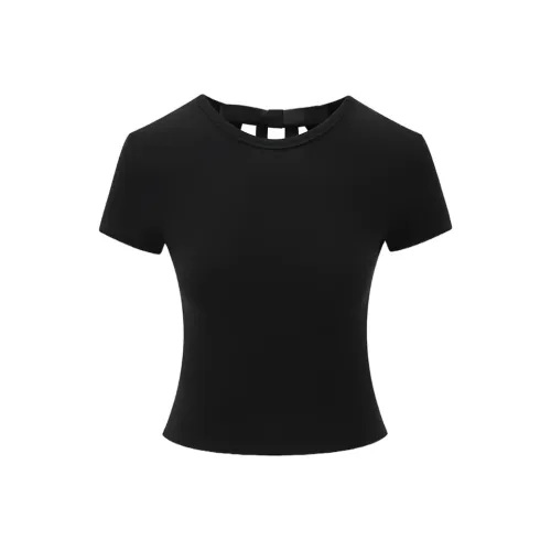 ERIRI Стандартная T-рубашка Женская Черная