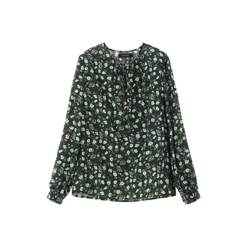 NINE WEST Шифон Рубашка Женская Яшма