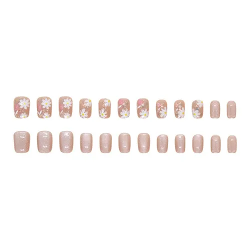 Sweet Pillow House Весна Стиль Chasing Light Кошачий глаз False Nail Короткий LADDER Светло-розовый Телесный Стиль Instagram