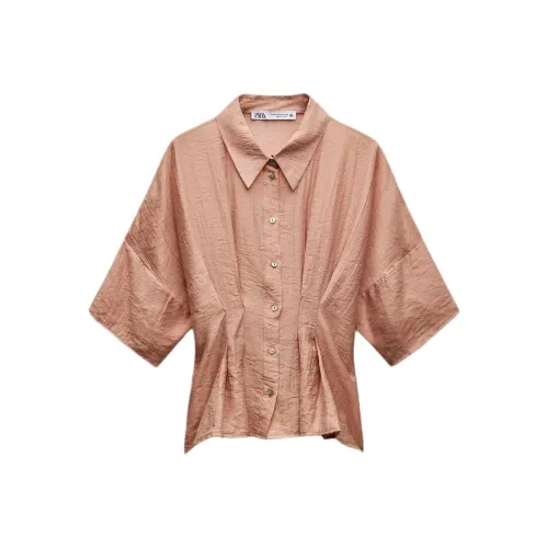 ZARA Розовые Женские Рубашки