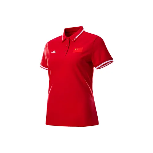 PEAK Женские Поло Красного цвета