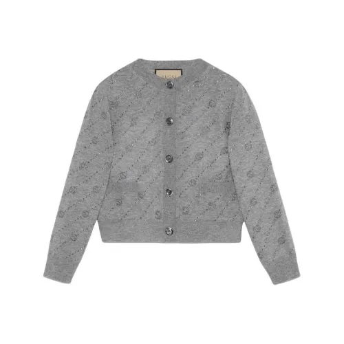 GUCCI Кашемир Свитер Женский Серый