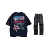 Темно-синий, розовый + черный