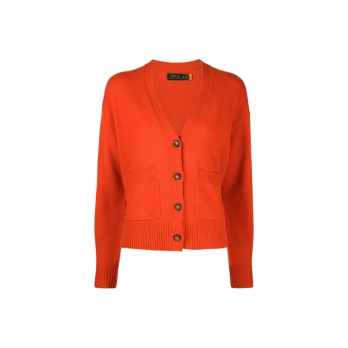 Polo Ralph Lauren SS23 Трикотажная ткань Кардиган Женские Оранжевый Красный