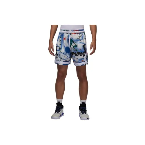 Джордан SportDri Форма Ромб Повседневные шорты Мужские Белый Черный