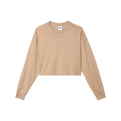 NIKE Светло-коричневый Женские Свитшоты