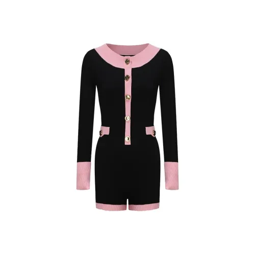 NANA JACQUELINE Комбинезон Женский Черный Розовый
