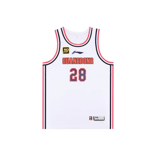 Лайнер CBA Collection Баскетбольная Джерси 24 25 Сезон Команда Guangdong Wang Shaojie Размер 28 Стандартный Белый