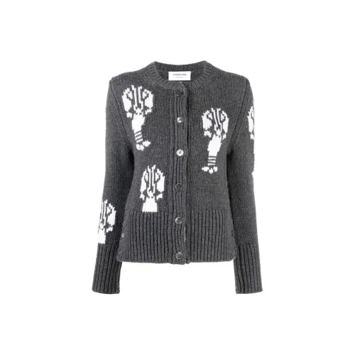 THOM BROWNE Серый Женские Кашемировые Свитеры