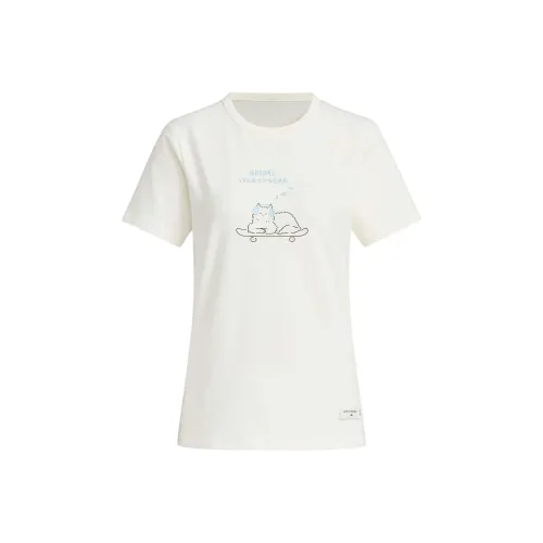 Adidas Standard T-Shirt Женская Нефритовый Белый