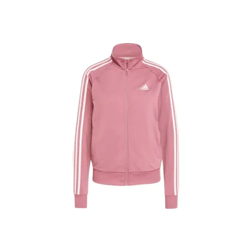 Adidas PRIMEGREEN Essentials Warm Up Slim 3 Stripes Track Jacket Куртки Пальто Женские Pink