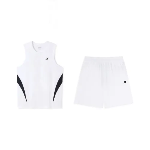 XTEP Basketball Collection Баскетбольный костюм мужской жемчужно-белый глубокий черный