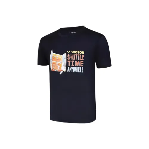 VICTOR Бадминтон Джерси Унисекс Черный