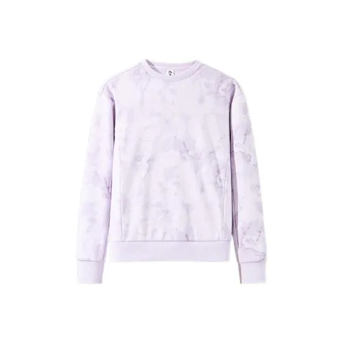 ANTA ZONGXUNXILIE Толстовка Женская Персиковый аромат Фиолетовый С принтом по всей поверхности