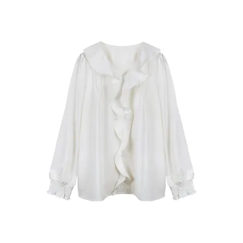 MIGU Свет Пыль, Белые Женские Рубашки