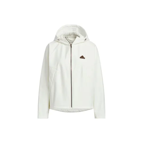 Adidas FW24 SOFTSHELL С капюшоном Куртки и Пальто Женские Нефритовый Белый