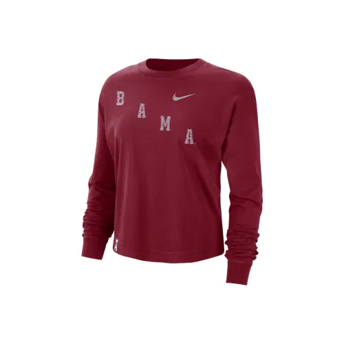 NIKE Красный Женские Свитшоты