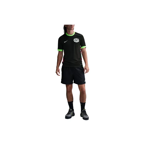 nike Австралия 2025 26 Сезон Гостевой Stadium Футбол Джерси Мужской Ночь Лес Лайм Белый