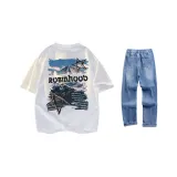 Белый + Винтажный синий