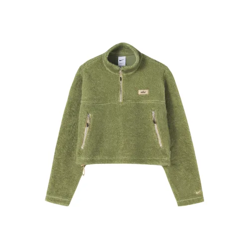 NIKE Зеленые Женские Свитшоты