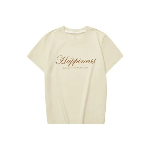 Skechers T-Shirt Женская Отбеленный Песочный