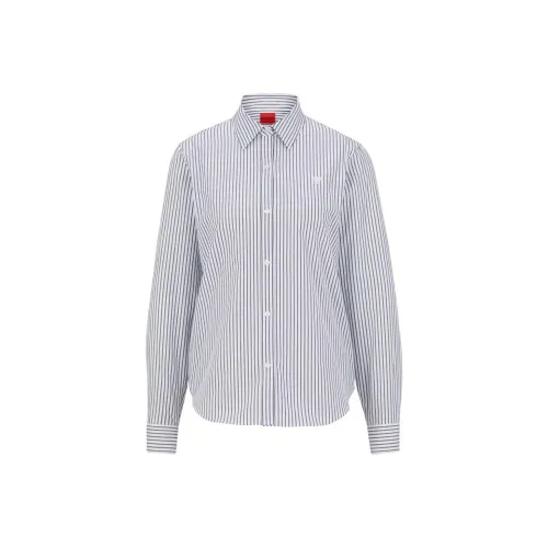 HUGO BOSS Полосатые Белые Женские Рубашки