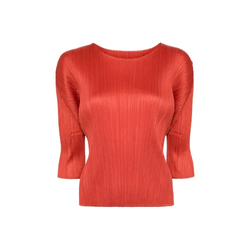 PLEATS PLEASE ISSEY MIYAKE Рубашка Женская Ярко-Красная