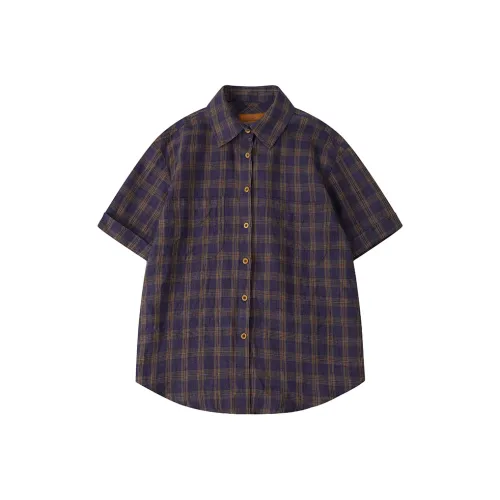 CYCLE DOCUMENT Рубашка Женская Фиолетовая Клетка