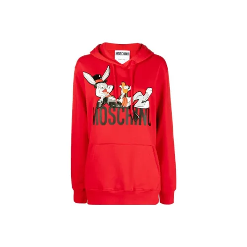 MOSCHINO Ярко-красные Женские Свитшоты