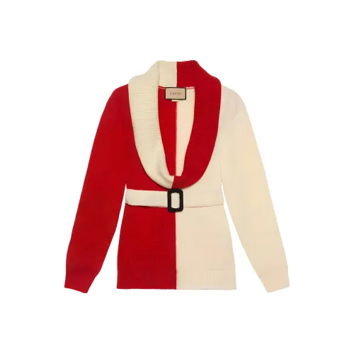 GUCCI SS23 Свитер Женский Бежевый Белый Красный