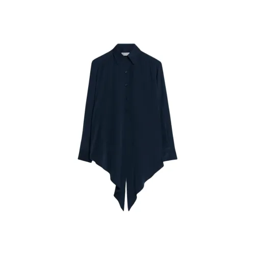 SCANLAN THEODORE Шелковый галстук передняя часть рубашка женский темно-синий морской синий