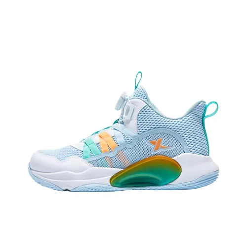 XTEP Амортизация MID Топ Детские Баскетбольные Кроссовки Рябь Синий Подростки