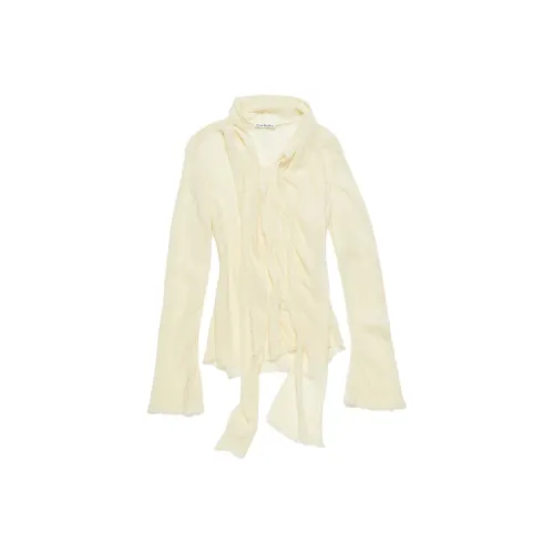 Acne Studios FW24 Рубашка Женская Теплая Белая