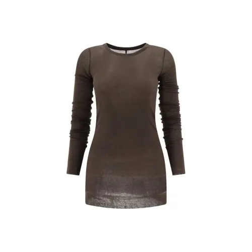 RICK OWENS совместный бренд RO T Рубашка Женская Темно-умбровая