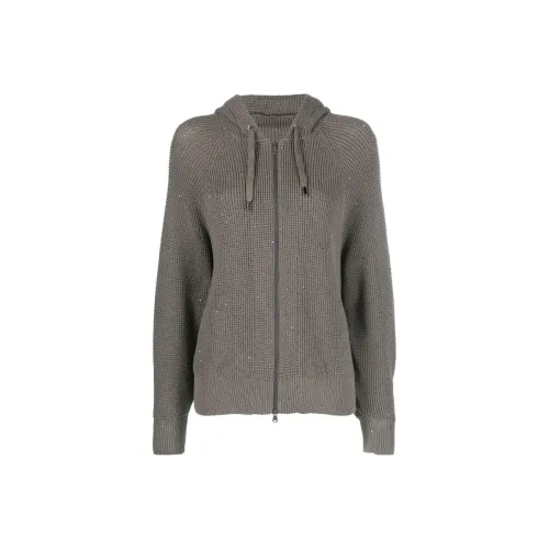 Brunello Cucinelli Армейский зеленый Женские Трикотаж