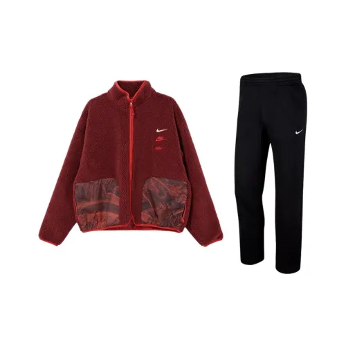 Nike Комплект Красный Топ + Черный Низ Мужской Повседневная Спортивная Одежда