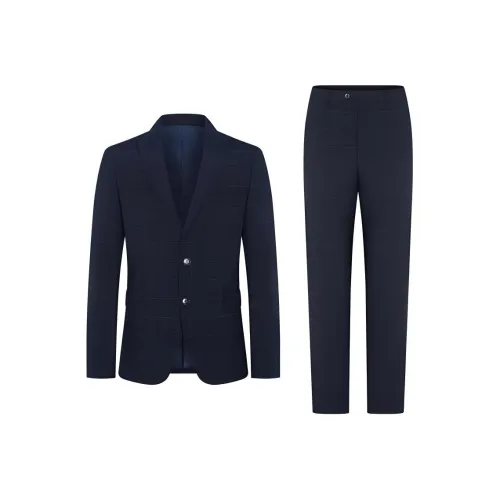 K BOXING Бизнес Костюм Мужской Фиолетово-Синий