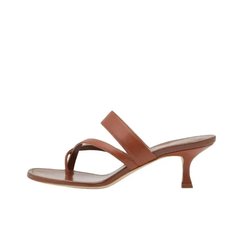 MANOLO BLAHNIK Шлепанцы 5 см Женские Коричневый