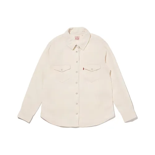 Levi's Рубашка Женская Белая Коричневая