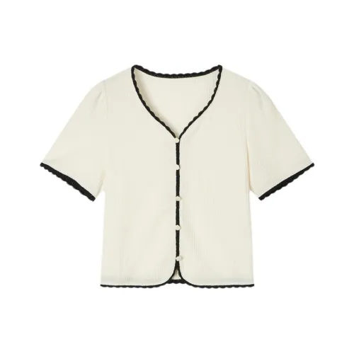 EICHITOO Трикотаж Женский Экрю Отделка