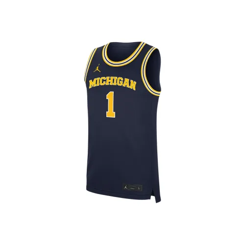 Джордан BRANDMichigan Wolverines FW24 COLLEGE Dri Fit Баскетбольная Джерси Мужская Черная
