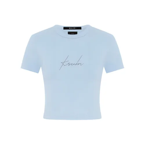 Ksubi Mad WORLD Series T-Shirt Женская Небесно-Синий