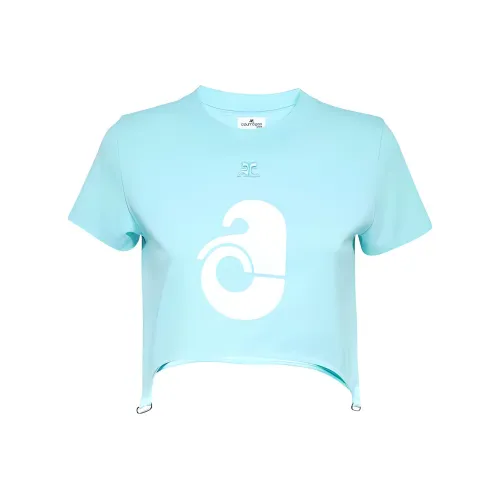 COURREGES T-рубашка Женская Светло-синяя