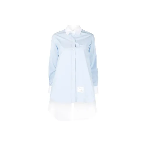 THOM BROWNE Сине-белые Женские Рубашки