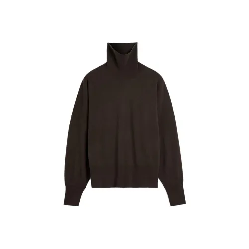 TOTEME FW23 Кашемир Свитер Женский Темно-Коричневый